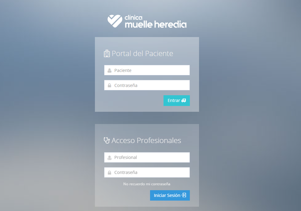 acceso portal del paciente clinica muelle heredia